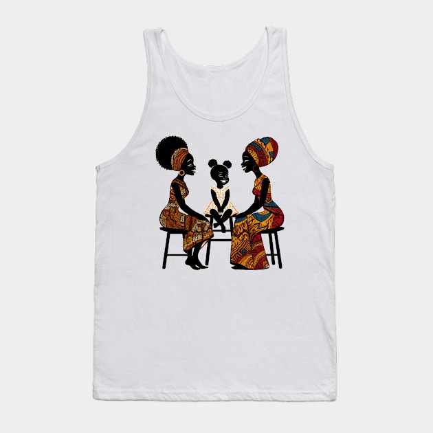 Afrocentric Women And Girl Tank Top by Graceful Designs